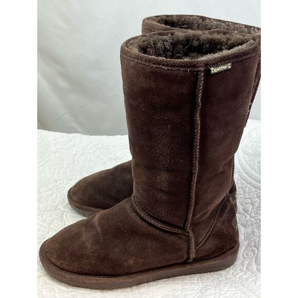Bearpaw Womens 10 Brown Sherpa Lined Suede Upper Sheep Skin Lining Boot - Picture 8 of 10